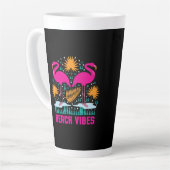 Beach Vibes Pink Flamingos-19501 Milchtasse (Linke Ecke)