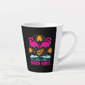 Beach Vibes Pink Flamingos-19501 Milchtasse (Rechts)