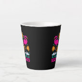 Beach Vibes Pink Flamingos-19501 Milchtasse (Vorderseite)