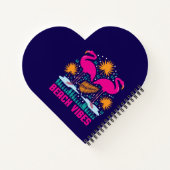 Beach Vibes Pink Flamingos-19501 Notizblock (Rückseite)