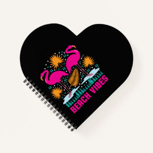 Beach Vibes Pink Flamingos-19501 Notizblock