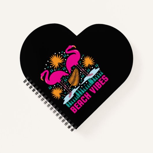 Beach Vibes Pink Flamingos-19501 Notizblock (Vorderseite)