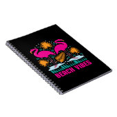 Beach Vibes Pink Flamingos-19501 Notizblock (Rechte Seite)