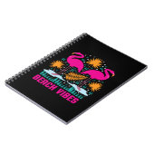 Beach Vibes Pink Flamingos-19501 Notizblock (Linke Seite)