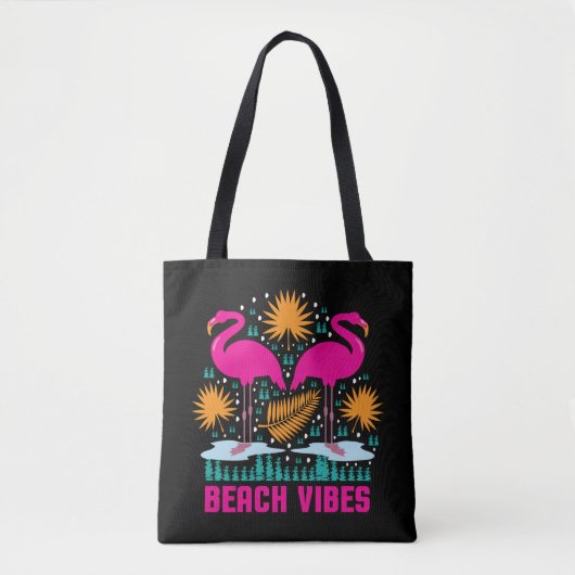 Beach Vibes Pink Flamingos-19501 Tasche (Vorderseite)