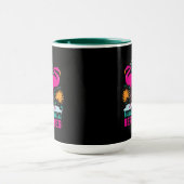 Beach Vibes Pink Flamingos-19501 Tasse (Zentrum)