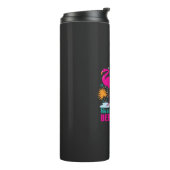 Beach Vibes Pink Flamingos-19501 Thermosbecher (Nach links gedreht)