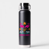 Beach Vibes Pink Flamingos-19501 Trinkflasche (Rückseite)