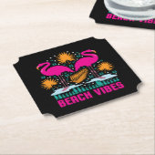 Beach Vibes Pink Flamingos-19501 Untersetzer (angewinkelt)