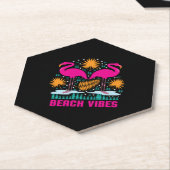 Beach Vibes Pink Flamingos-19501 Untersetzer (angewinkelt)