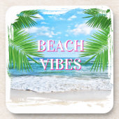 Beach Vibes Plastic Untersetzer Set (Vorderseite)