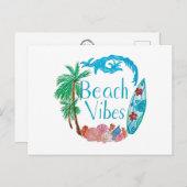 Beach Vibes Postcard Postkarte (Vorne/Hinten)