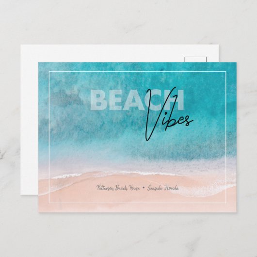Beach Vibes Postcard Zuhause Postkarte (Vorne/Hinten)