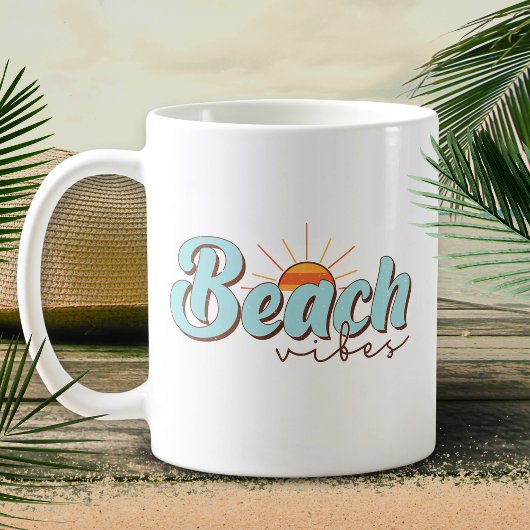 Beach Vibes Retro Summer Sun Kitchen Kaffeetasse