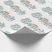 Beach Vibes Retro Summer Sun Pattern Geschenkpapier (Ecke)