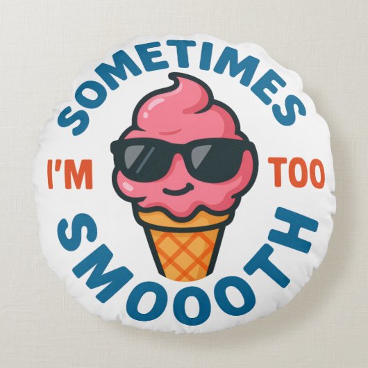 Beach Vibes Rundes Kissen (Vorderseite)