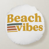 Beach Vibes Rundes Kissen (Rückseite)