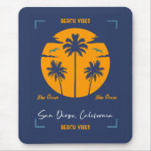 Beach Vibes San Diego Mousepad (Vorne)