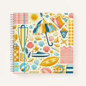 Beach Vibes Spiral Notebook - Küsten Inspiration Notizblock (Vorderseite)