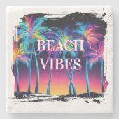 Beach Vibes Stone Untersetzer Set (Vorderseite)