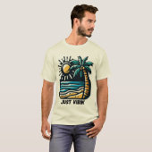 Beach Vibes T - Shirt - Ästhetischer Ocean Sunset (Vorne ganz)