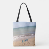 Beach Vibes Tote Bag - "It's Beach Time" & "Enjoy" Tasche (Rückseite)