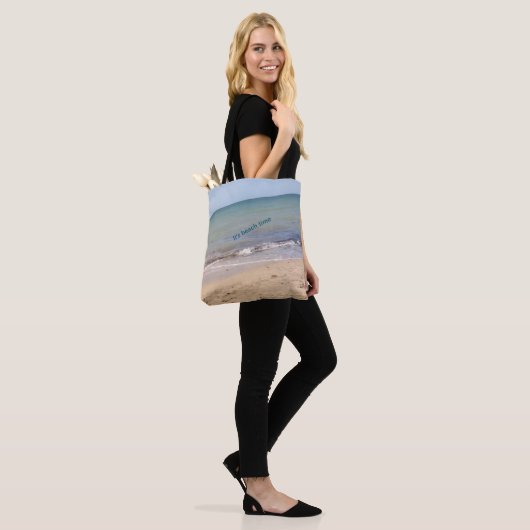 Beach Vibes Tote Bag - "It's Beach Time" & "Enjoy" Tasche (Am Model)