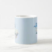 Beach Vibes Typografie Blue Kaffeetasse (Mittel)
