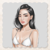 Beach Vibes Untersetzer (Vorderseite)