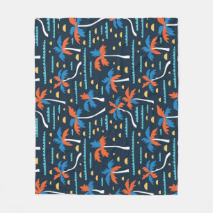 Beach Vibes: Vintage hawaiianische Eleganz. Fleecedecke