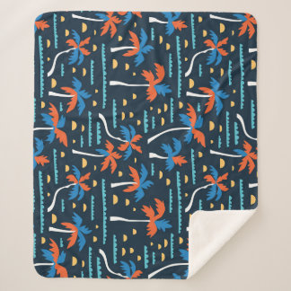 Beach Vibes: Vintage hawaiianische Eleganz. Sherpadecke