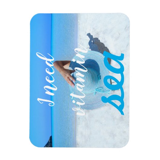 Beach View // I Need Vitamin Sea Magnet (Vertikal)