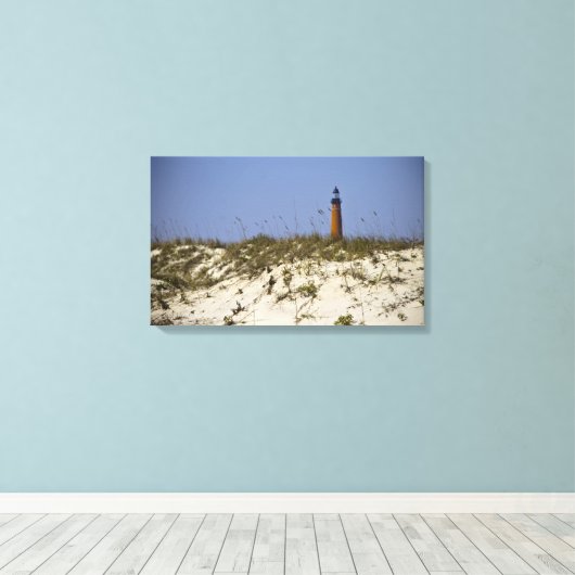 Beach View Ponce Inlet Leuchtturm Wrapped Canva Leinwanddruck (Insitu (Holzboden))
