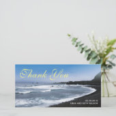 Beach View Vielen Dank Foto Card Dankeskarte (Stehend Vorderseite)