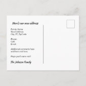 Beach View von der neuen Zuhause Änderung der Adre Ankündigungspostkarte (Rückseite)