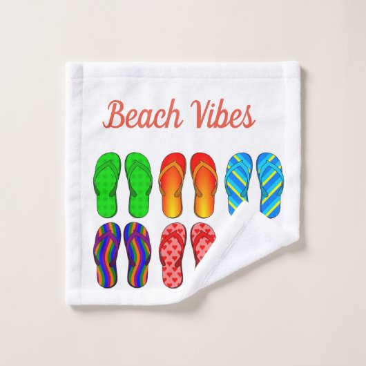 Beach Viibes Badhandtuch Set (Waschlappen)