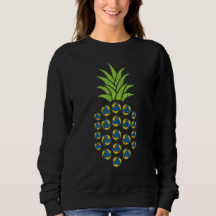 Beach Volleyball Ananas Fruchtteam Spieler Fans Sweatshirt