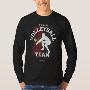Beach Volleyball Angola Flag Liebe Volleyball Play T-Shirt