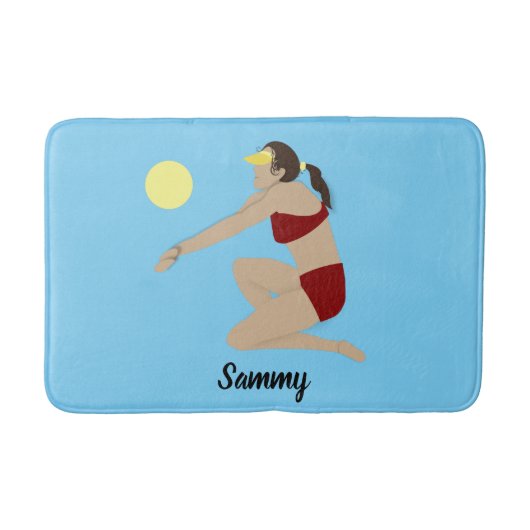 Beach Volleyball Badematte (Vorderseite)
