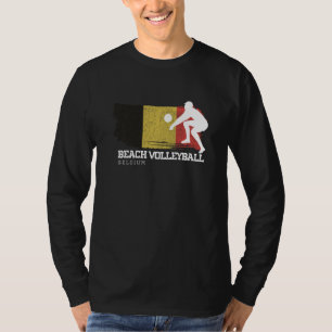 Beach Volleyball Belgien Flag Liebe Volleyball spi T-Shirt