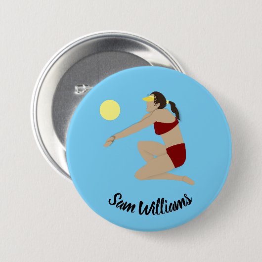 Beach Volleyball Button (Vorne & Hinten)