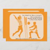 Beach Volleyball Einladung (Vorne/Hinten)