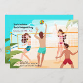 Beach Volleyball Einladung (Vorne/Hinten)