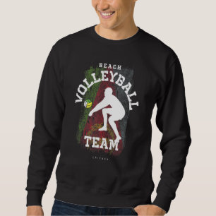Beach Volleyball Eritrea Flag Liebe Volleyball spi Sweatshirt