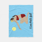 Beach Volleyball Fleecedecke (Vorderseite)