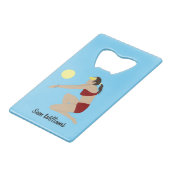 Beach Volleyball Geldbeutel Flaschenöffner (Vorderseite Schrägansicht)