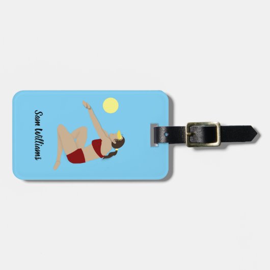 Beach Volleyball Gepäckanhänger (Vorderseite horizontal)