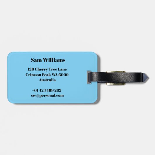 Beach Volleyball Gepäckanhänger (Rückseite horizontal)