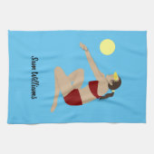 Beach Volleyball Geschirrtuch (Horizontal)