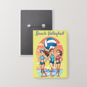 Beach Volleyball Girls Thunder_Cove Button (Vorderseite/Rückseite)